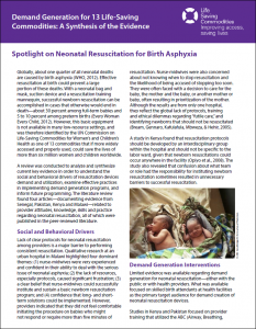 Spotlight on Neonatal Resuscitation for Birth Asphyxia