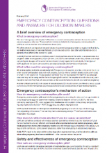 Emergency Contraception Questions And Answers For Decision Makers ...