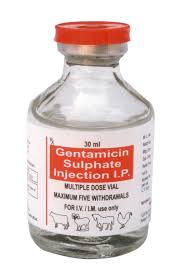 Gentamycin is an injectable antibiotic
